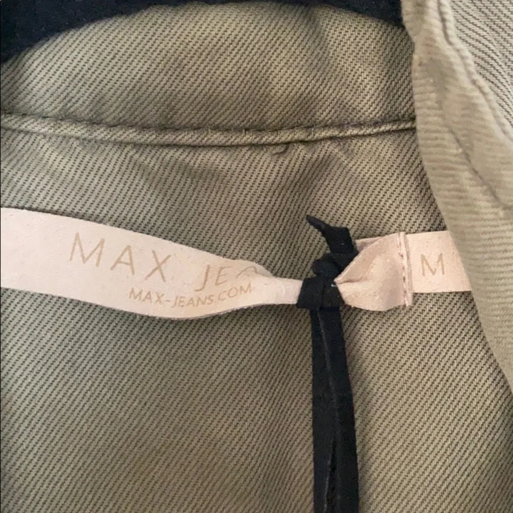 Max Jeans army green cargo zip up vest
